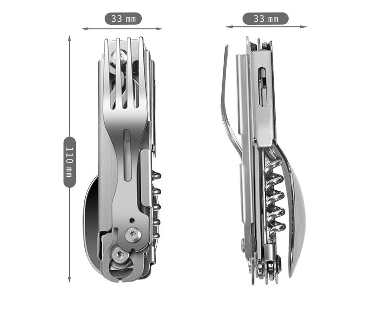 Outdoor Camping Spoon Fork Knife Utensils Multi Functional Spork Spoon Knife Forks