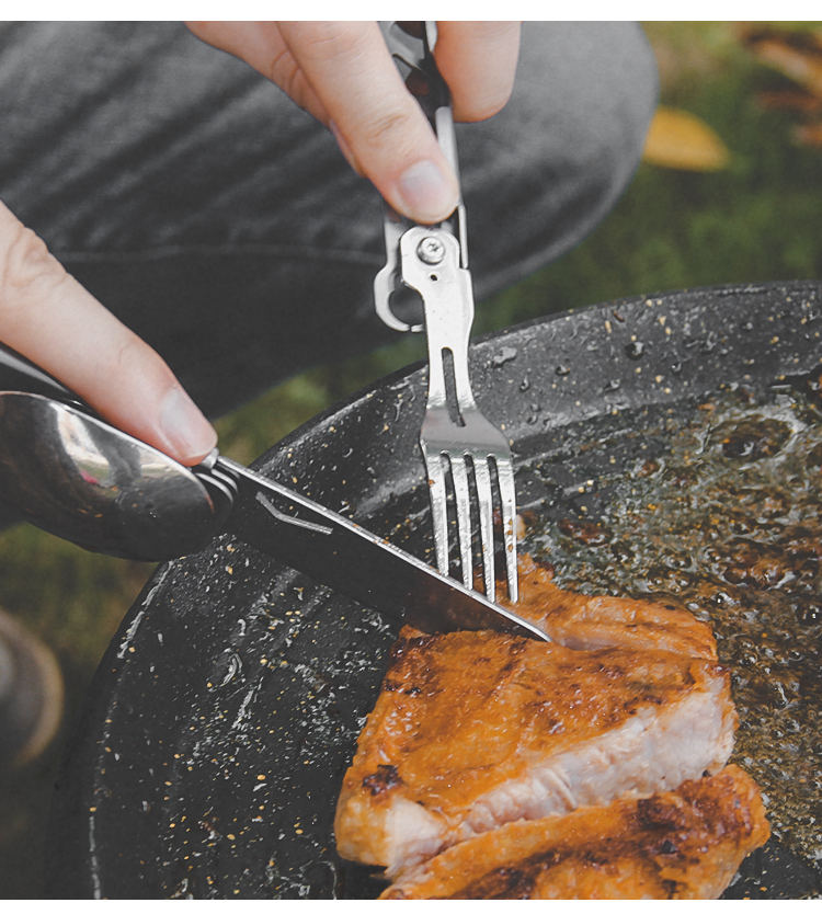 Outdoor Camping Spoon Fork Knife Utensils Multi Functional Spork Spoon Knife Forks