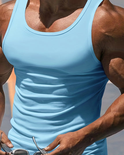 Débardeur respirant pour homme - Coupe ajustée, tissu à séchage rapide - Sans manches, idéal pour l'entraînement et la musculation