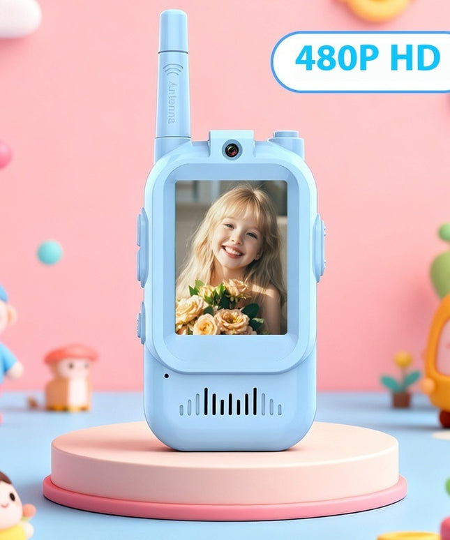Mini talkies-walkies vidéo sans fil pour enfants, lot de 2, rechargeables, avec caméra interphone