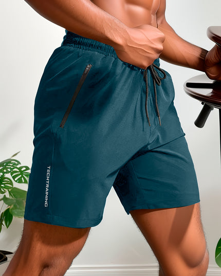 Short de sport pour homme - Tissu extensible à séchage rapide