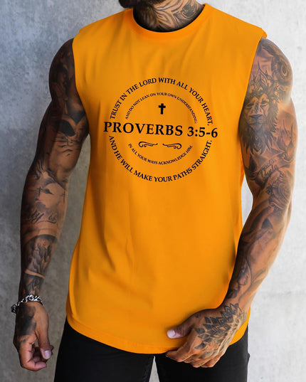 Débardeur homme imprimé avec logo Proverbes 3:5-6