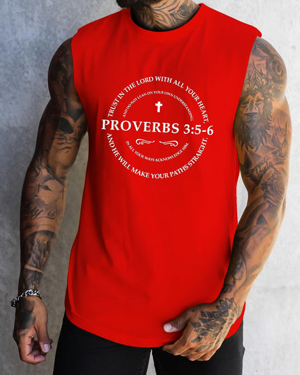 Débardeur homme imprimé avec logo Proverbes 3:5-6