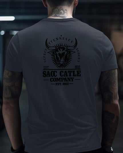 T-shirts à manches courtes pour hommes avec taureau imprimé