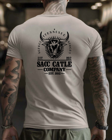 T-shirts à manches courtes pour hommes avec taureau imprimé