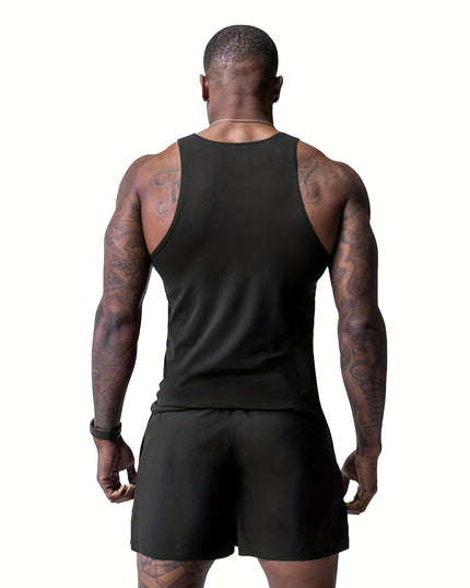 Débardeur respirant pour homme - Coupe ajustée, tissu à séchage rapide - Sans manches, idéal pour l'entraînement et la musculation