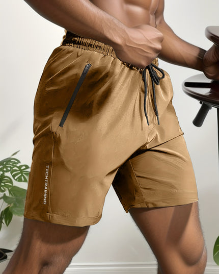 Short de sport pour homme - Tissu extensible à séchage rapide