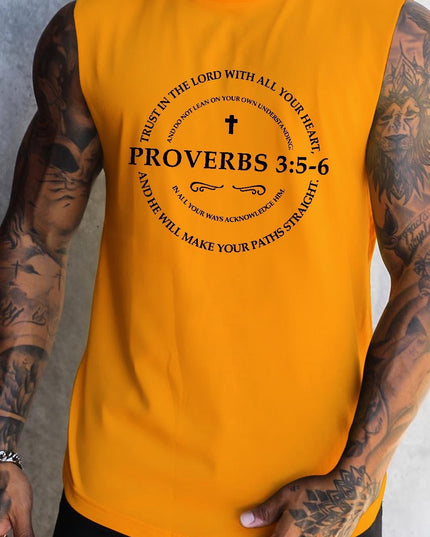 Débardeur homme imprimé avec logo Proverbes 3:5-6