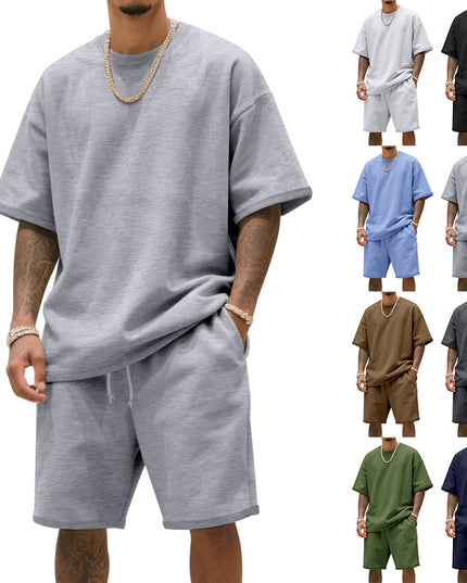 Combinaison de sport d'été ample à manches courtes pour homme