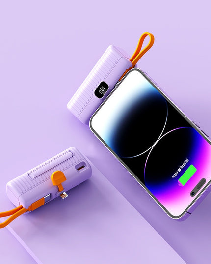 Batterie externe compacte et portable en forme de capsule