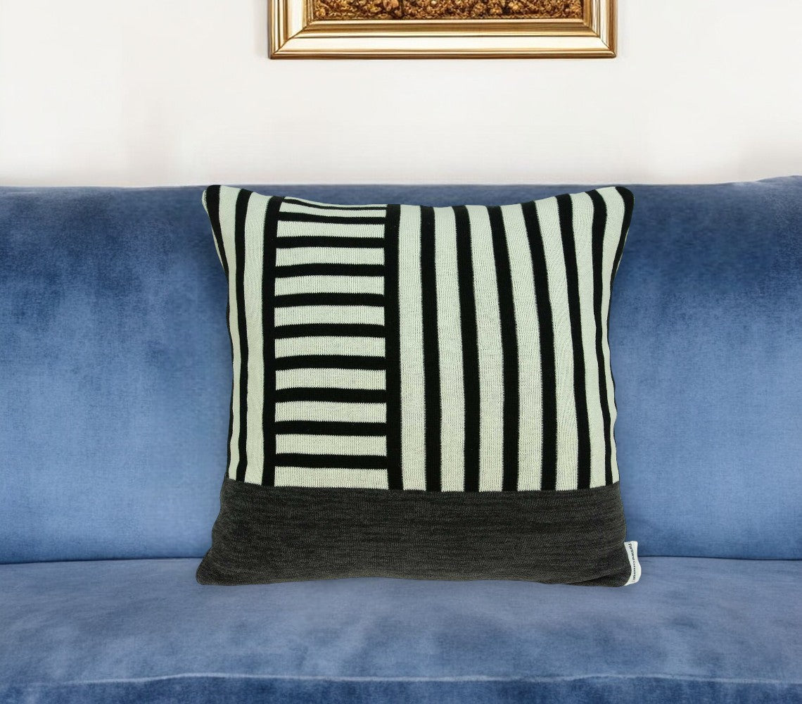 Housse de coussin multicolore de transition 45,7 x 12,7 x 45,7 cm avec insert en polyester