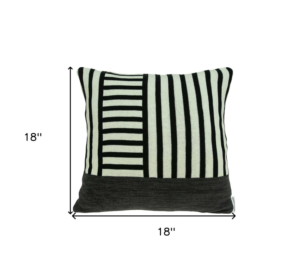 Housse de coussin multicolore de transition 45,7 x 12,7 x 45,7 cm avec insert en polyester