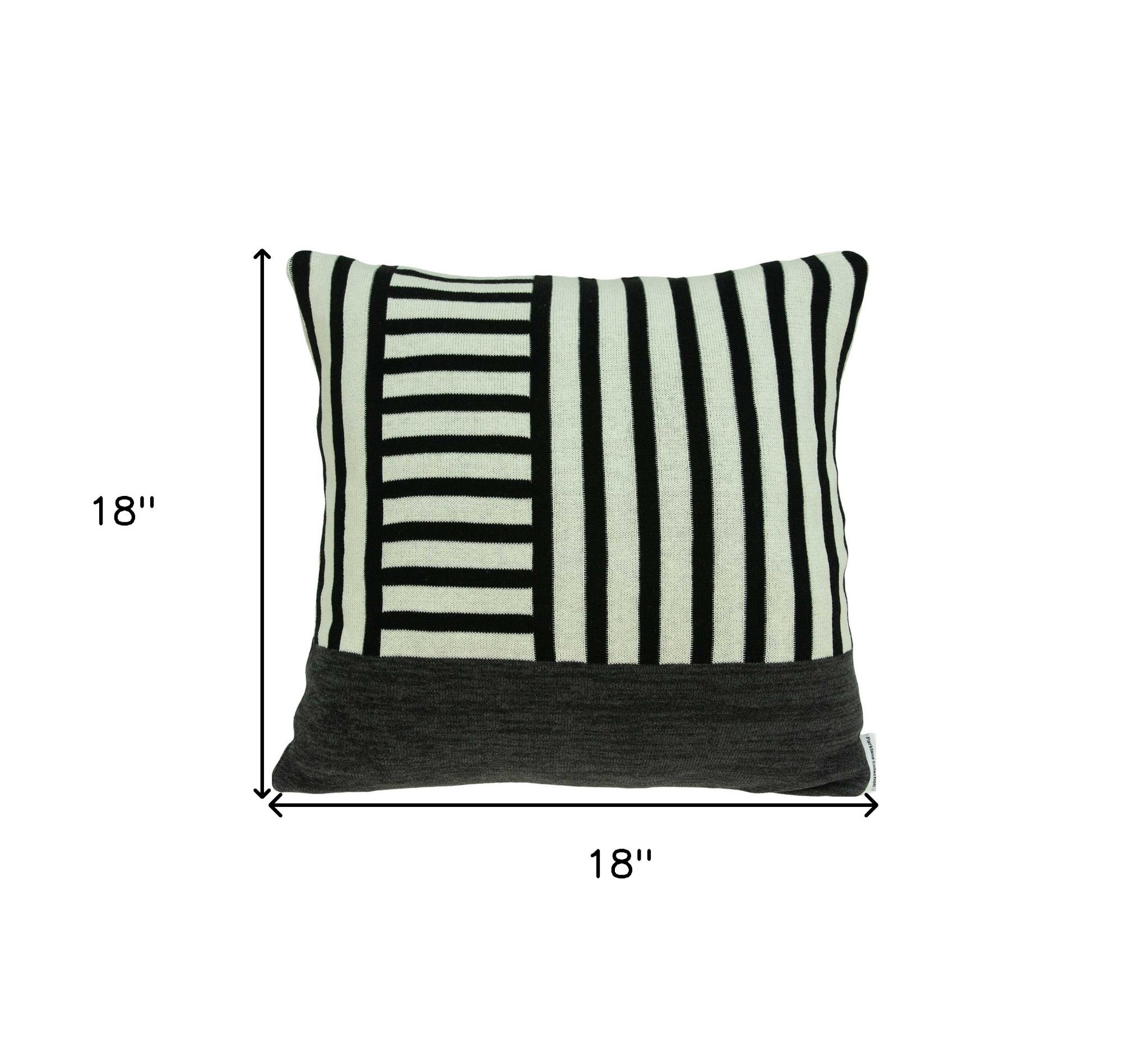 Housse de coussin multicolore de transition 45,7 x 12,7 x 45,7 cm avec insert en polyester