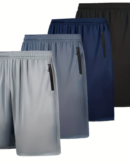 Lot de 4 shorts respirants à séchage rapide pour homme