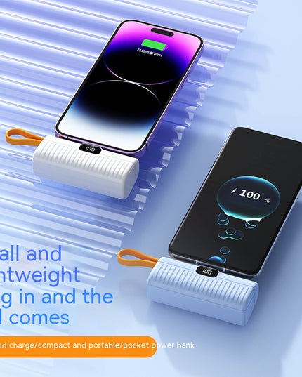 Batterie externe compacte et portable en forme de capsule