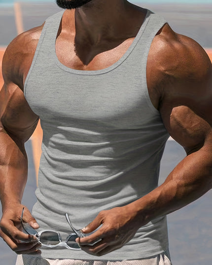 Débardeur respirant pour homme - Coupe ajustée, tissu à séchage rapide - Sans manches, idéal pour l'entraînement et la musculation