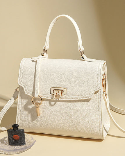 Sac à main bandoulière décontracté grande capacité, uni pour femme