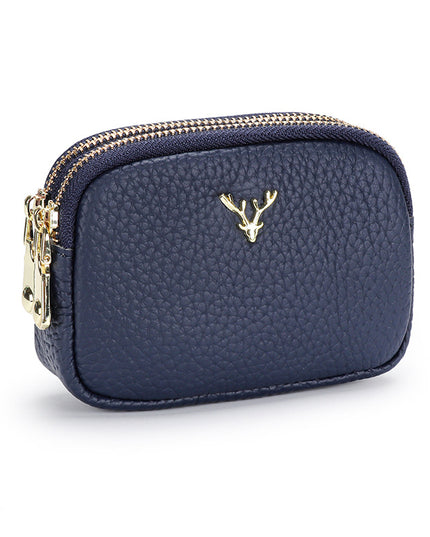 Porte-monnaie en cuir véritable pour femme