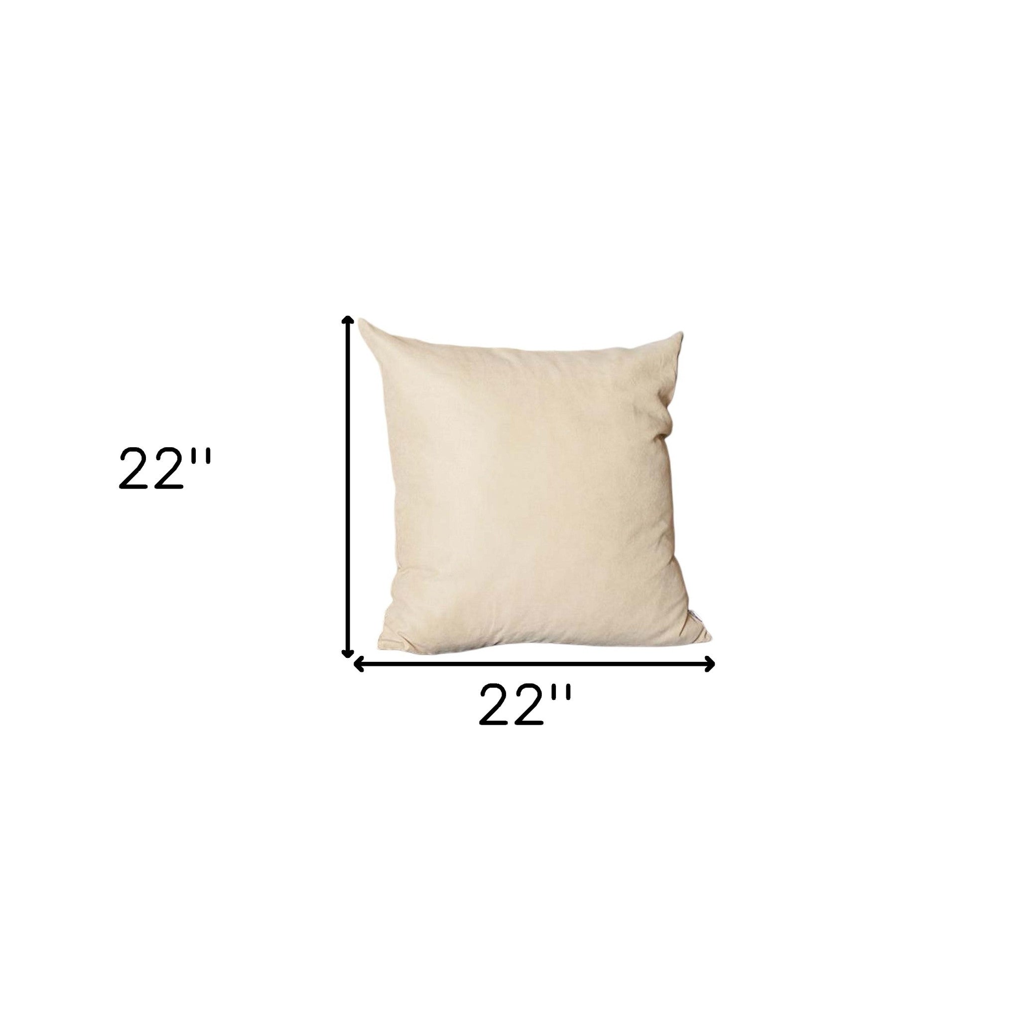 Lot de quatre housses de coussin zippées en polyester beige 55 x 55 cm