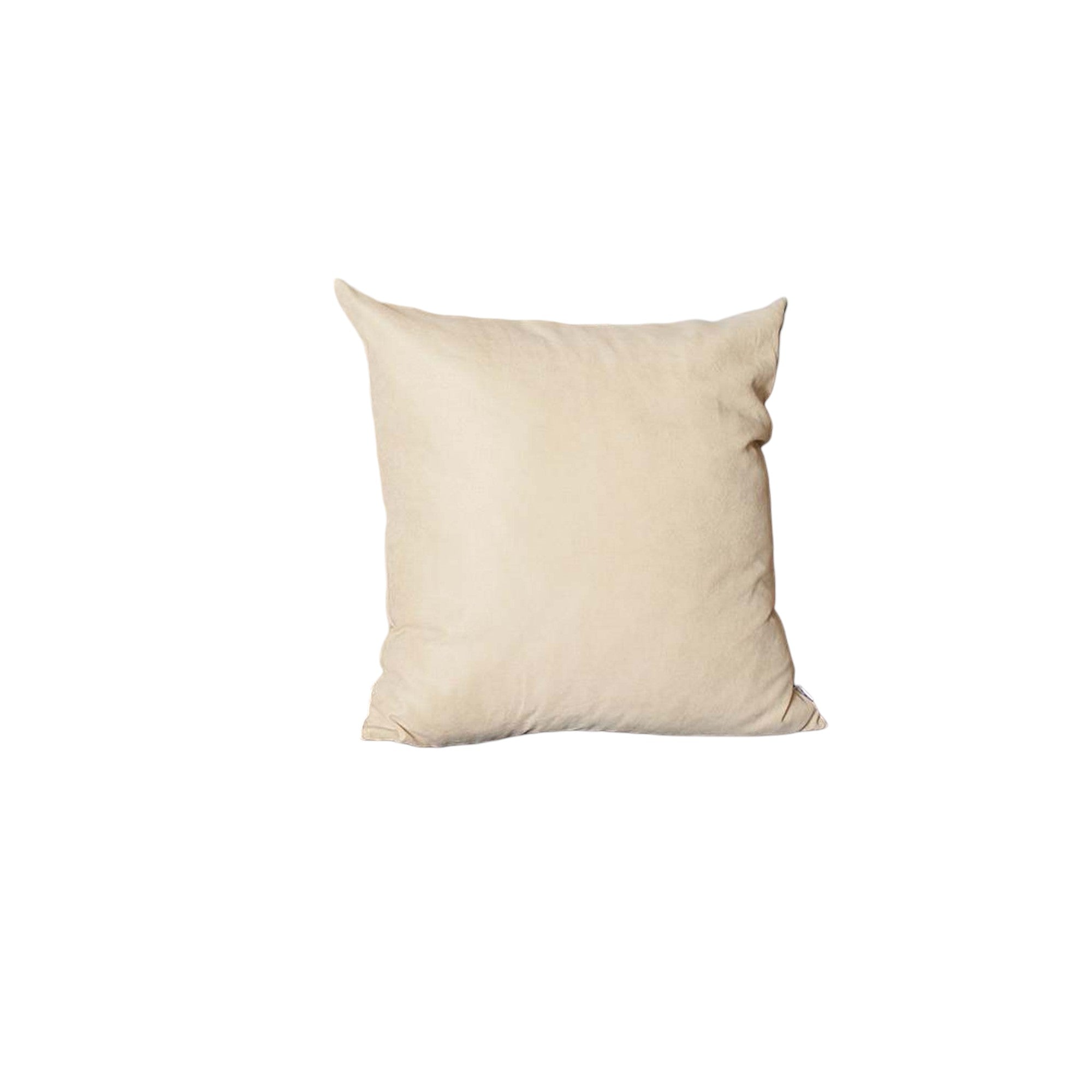 Lot de quatre housses de coussin zippées en polyester beige 55 x 55 cm
