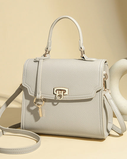 Sac à main bandoulière décontracté grande capacité, uni pour femme