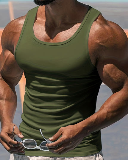 Débardeur respirant pour homme - Coupe ajustée, tissu à séchage rapide - Sans manches, idéal pour l'entraînement et la musculation