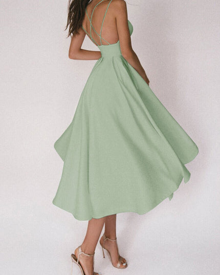 Robe longue à col en V