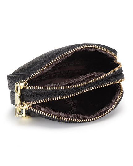 Porte-monnaie en cuir véritable pour femme