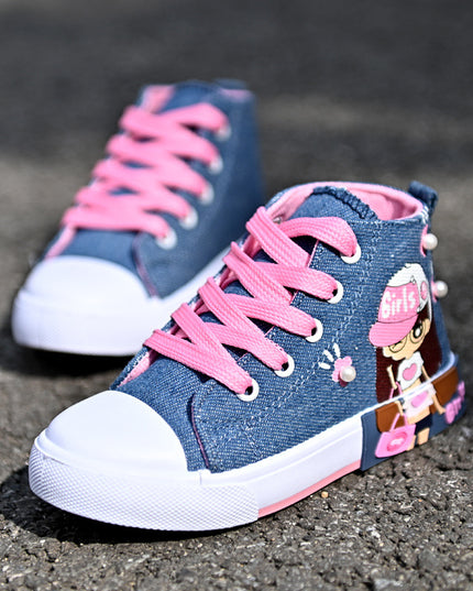 Baskets en toile pour filles