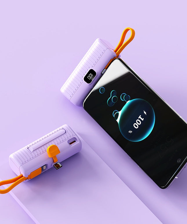 Batterie externe compacte et portable en forme de capsule