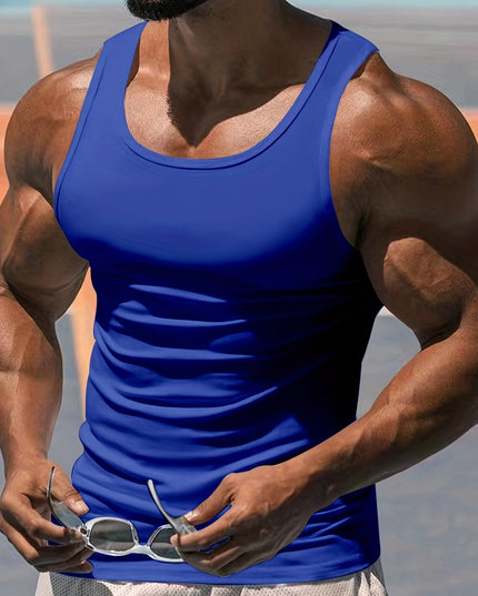 Débardeur respirant pour homme - Coupe ajustée, tissu à séchage rapide - Sans manches, idéal pour l'entraînement et la musculation