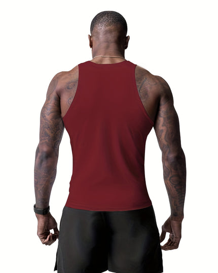 Débardeur respirant pour homme - Coupe ajustée, tissu à séchage rapide - Sans manches, idéal pour l'entraînement et la musculation