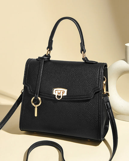 Sac à main bandoulière décontracté grande capacité, uni pour femme