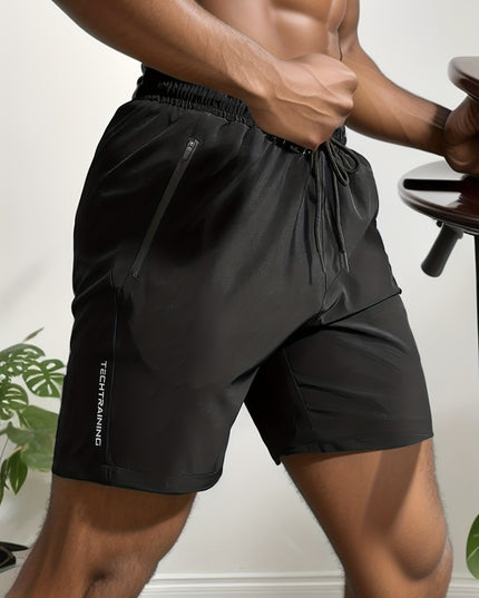 Short de sport pour homme - Tissu extensible à séchage rapide