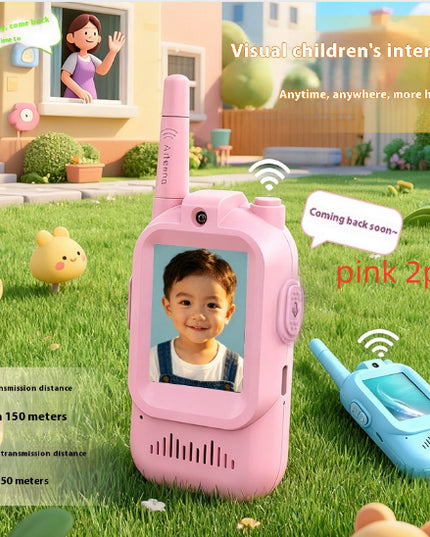 Mini talkies-walkies vidéo sans fil pour enfants, lot de 2, rechargeables, avec caméra interphone