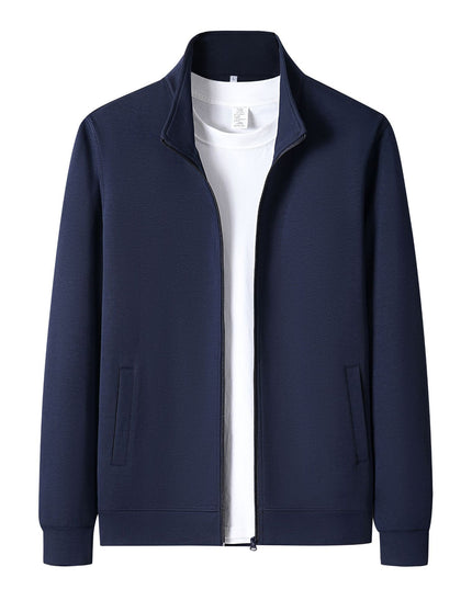 Cardigan décontracté à manches longues pour homme avec col montant