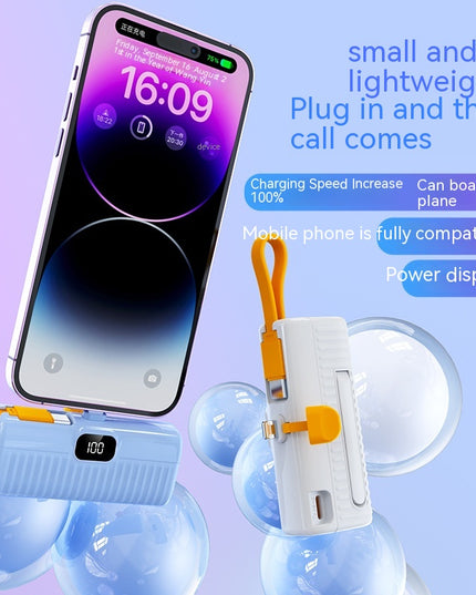 Batterie externe compacte et portable en forme de capsule