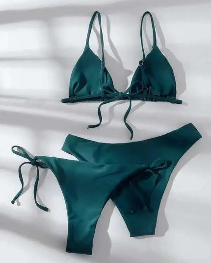 Maillot de bain brésilien pour femme, ensemble bikini sexy, soutien-gorge push-up rembourré