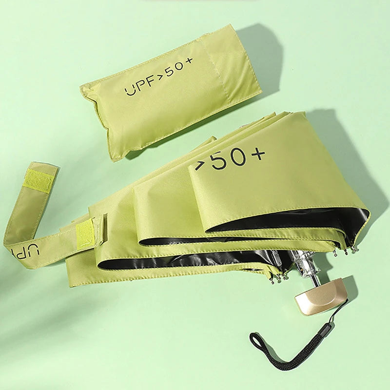 mini parapluie de poche pliable en vinyle, protection UV et ultraviolets, 55 % de réduction