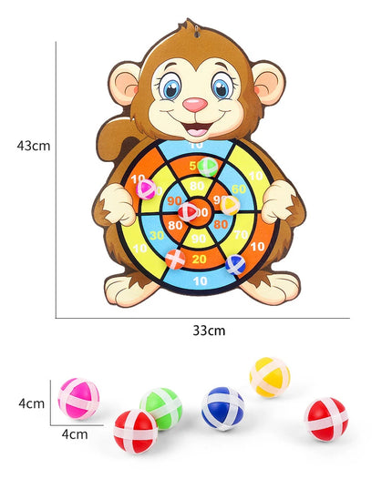 Jeu de sport Montessori avec 2 balles collantes