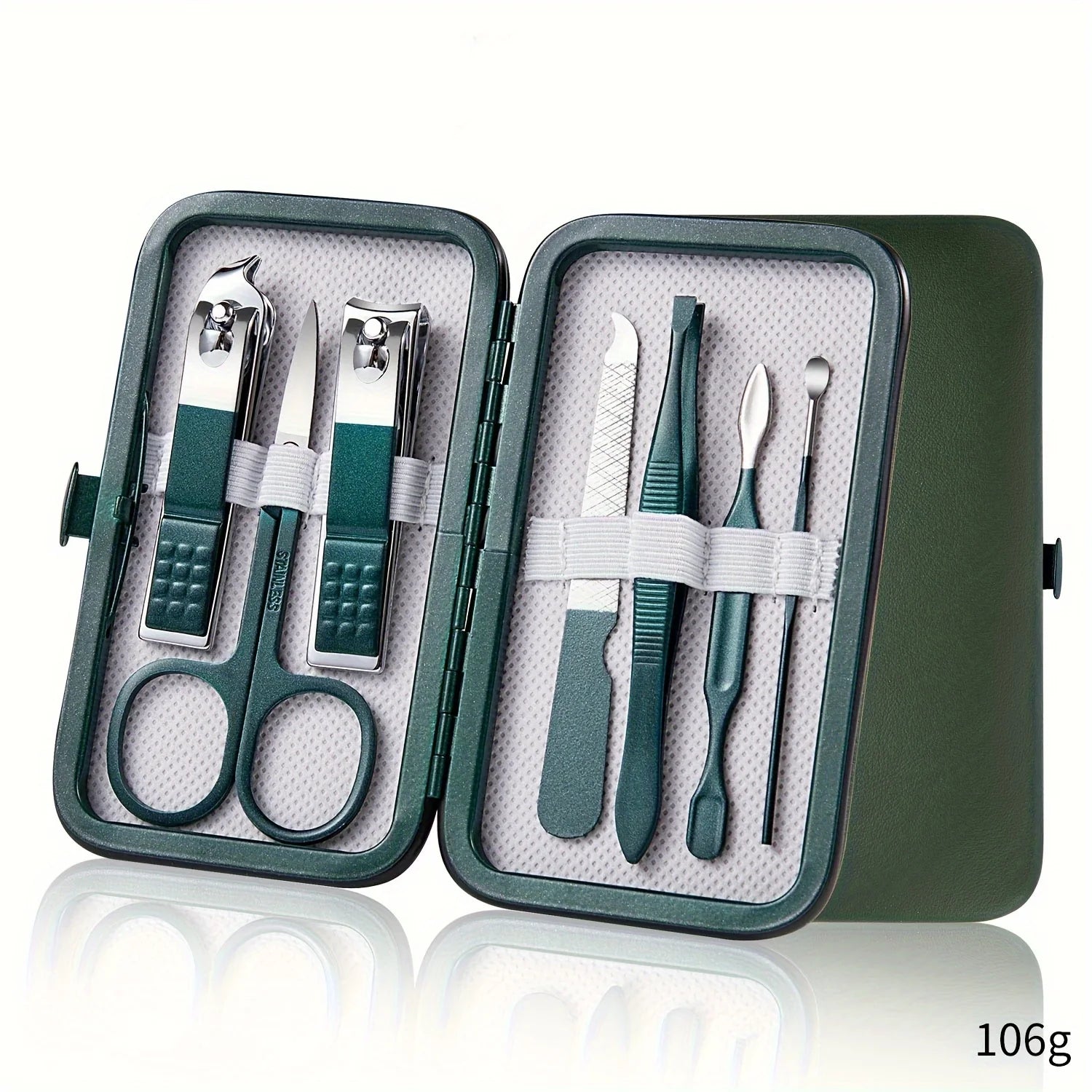 Kit de soins des ongles professionnel 7/10/12/18 pièces, ensemble de manucure et pédicure en acier inoxydable, ensemble de coupe-ongles avec étui de transport