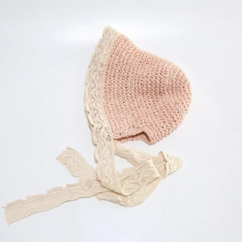 Chapeau de paille princesse à volants en dentelle pour enfants de 1 à 6 ans