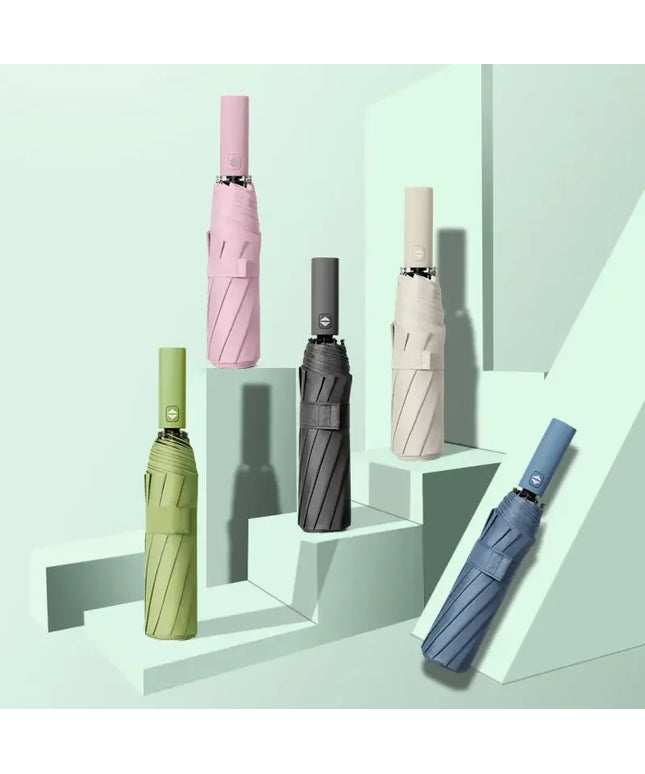 12 Bone Morandi Fully Automatic Umbrella Black Glue Sunscreen Sun Umbrella Plus Sun Umbrella Wholesale