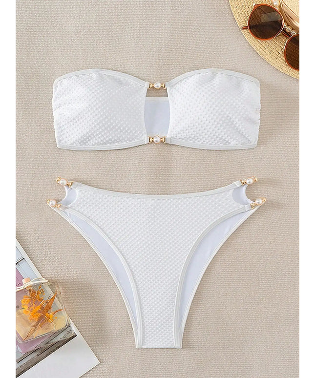 Ensemble bikini bandeau deux pièces sexy pour femme