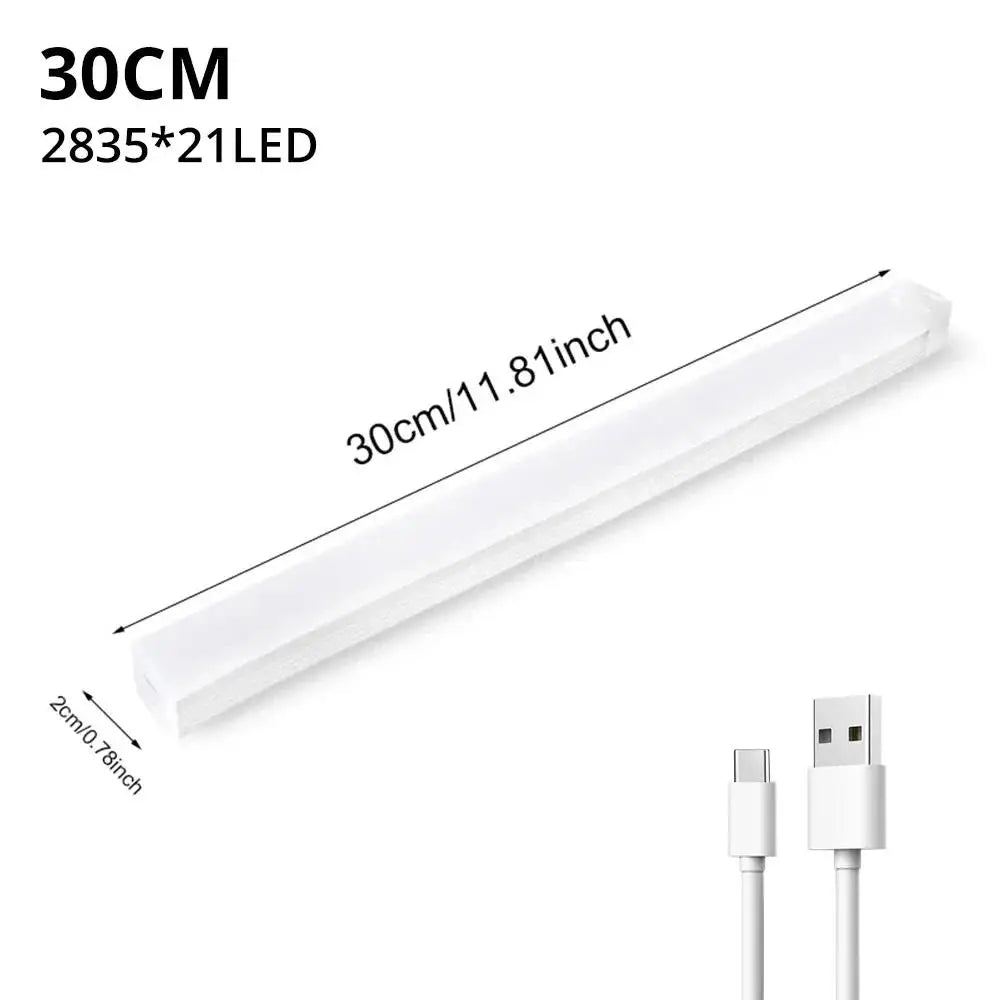 Veilleuse LED sans fil avec détecteur de mouvement, rechargeable par USB, magnétique, pour armoire, placard, cuisine, couloir