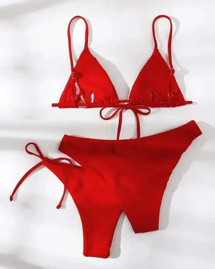 Maillot de bain brésilien pour femme, ensemble bikini sexy, soutien-gorge push-up rembourré