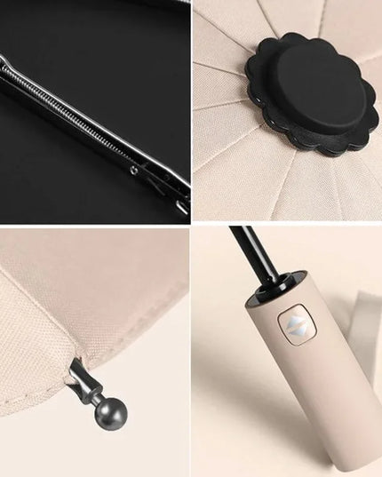 12 Bone Morandi Fully Automatic Umbrella Black Glue Sunscreen Sun Umbrella Plus Sun Umbrella Wholesale