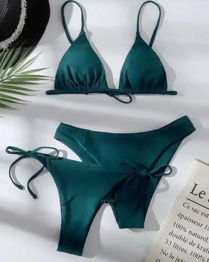 Maillot de bain brésilien pour femme, ensemble bikini sexy, soutien-gorge push-up rembourré