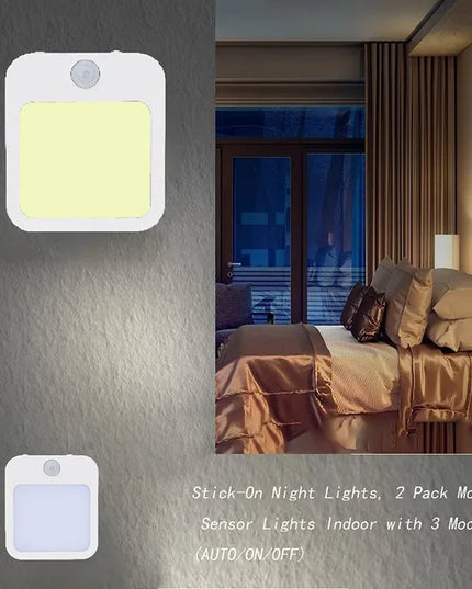 Veilleuse LED avec détecteur de mouvement, prise UE, sans fil, pour chambre d'enfant, chevet