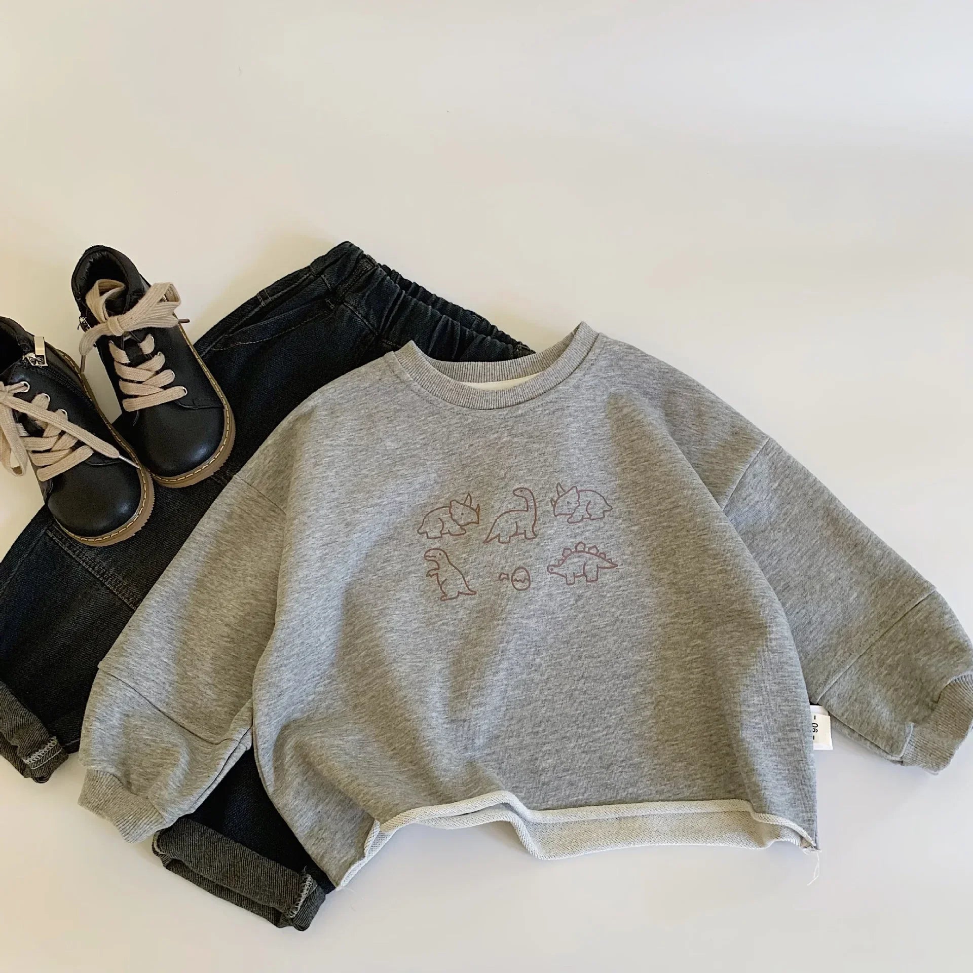 Sweats pour enfants Automne Hiver Dinosaure Pulls à manches longues pour garçons filles